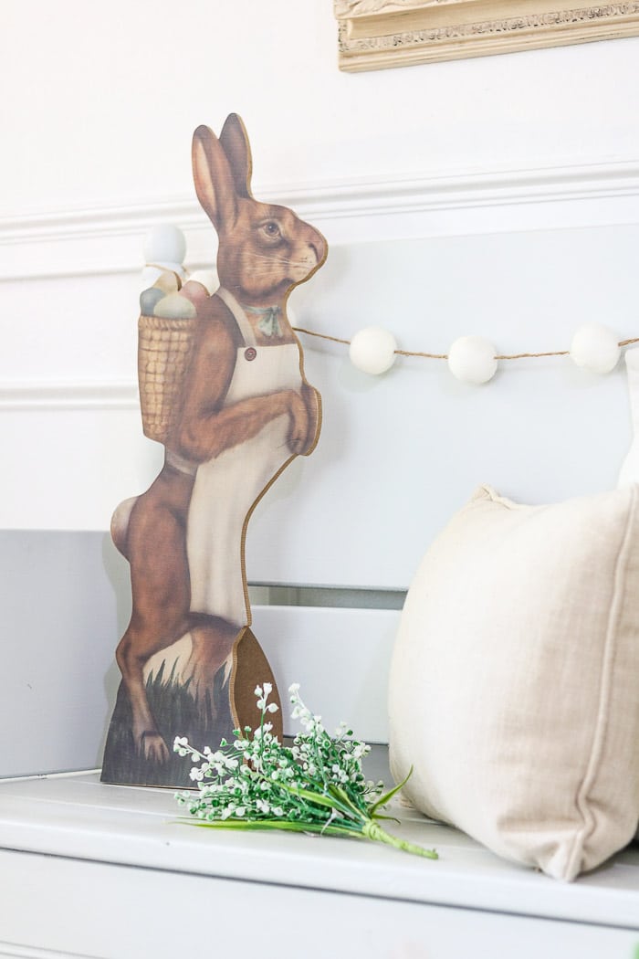 spring farmhouse decor vintage bunny