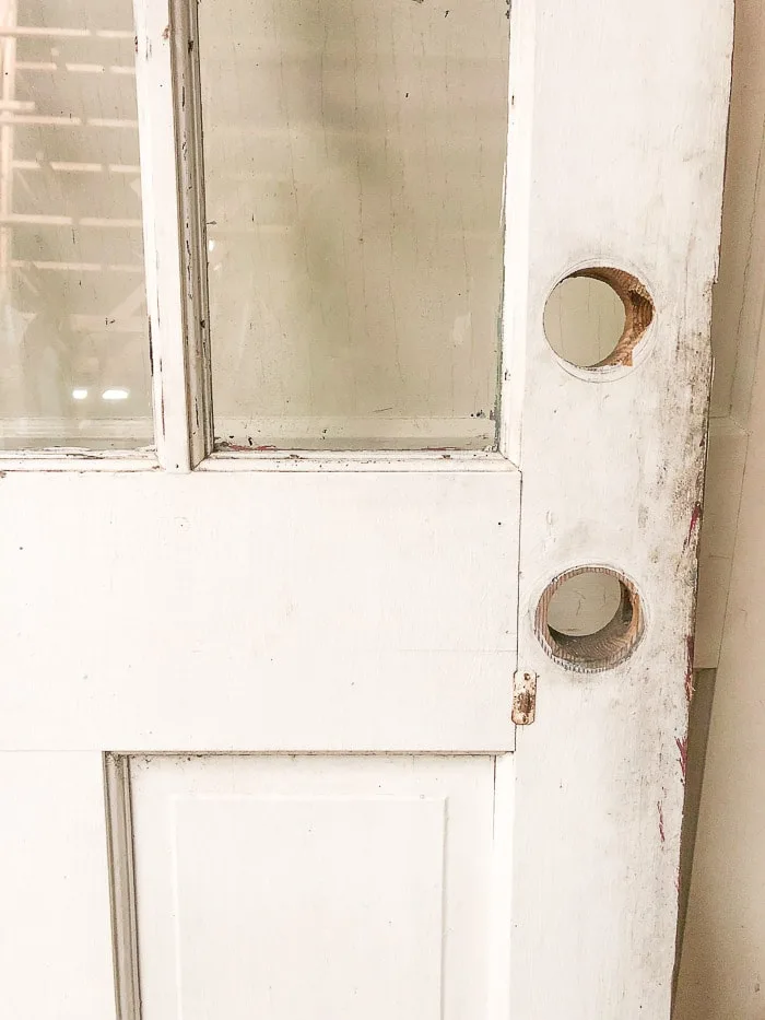 DIY exterior dutch door from an old door