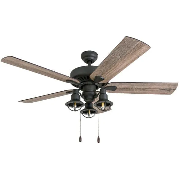 Affordable farmhouse ceiling fans prominence home ennora 52" barnwood tumbleweed aged bronze