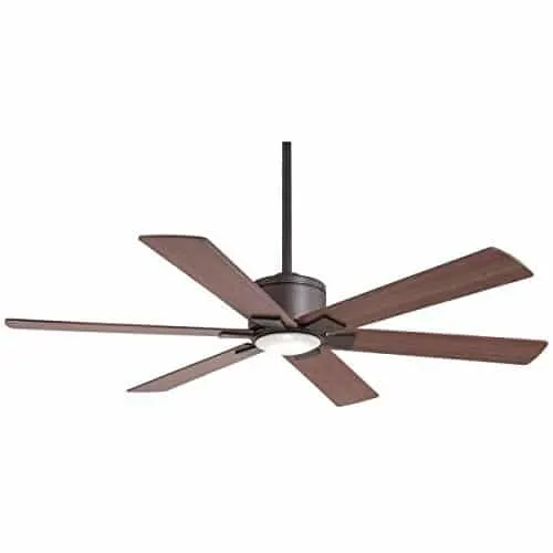 Affordable farmhouse ceiling fan Renwick 54" LED oil rubbed bronze modern style