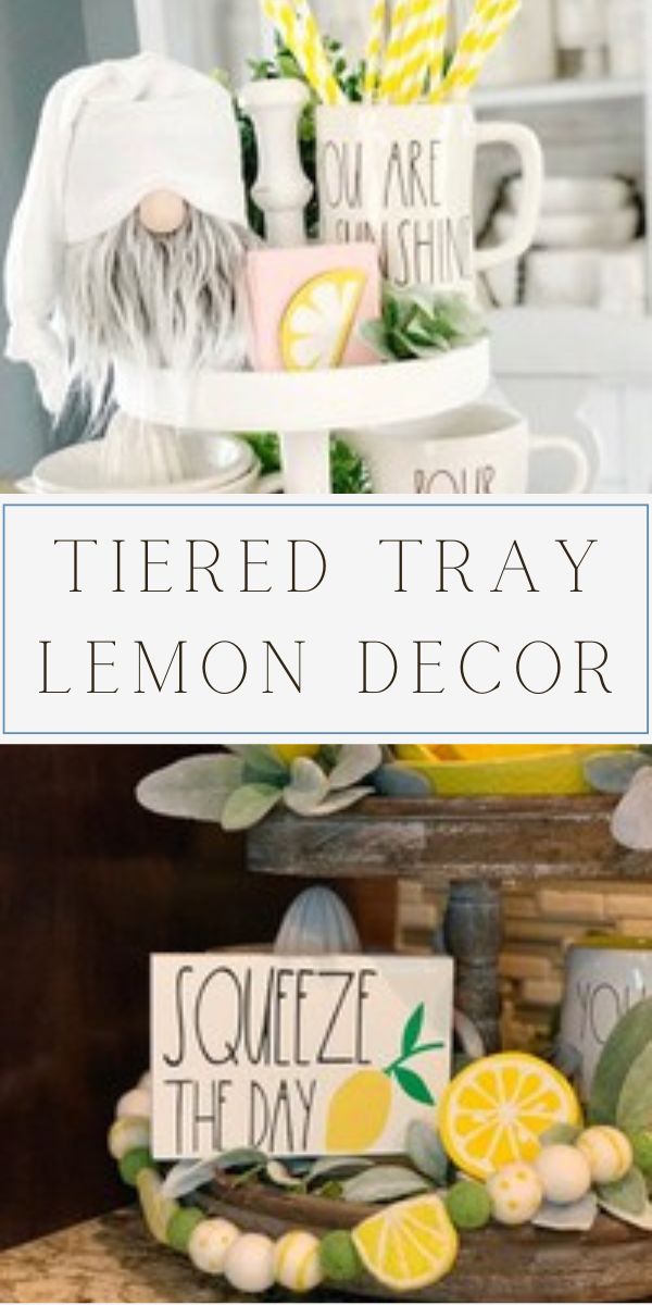 Tiered Tray Lemon Decor