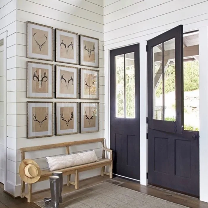 Modern Dutch Door Ideas by Courtney Giles Interiors with a black door and black hardware
