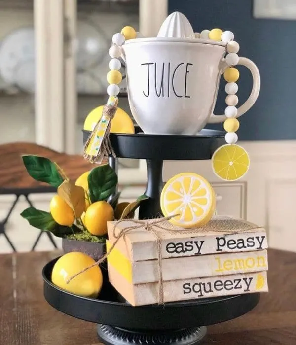 Lemon Décor by Stamped Sentiments with stamped books that read easy peasy lemon squeezy