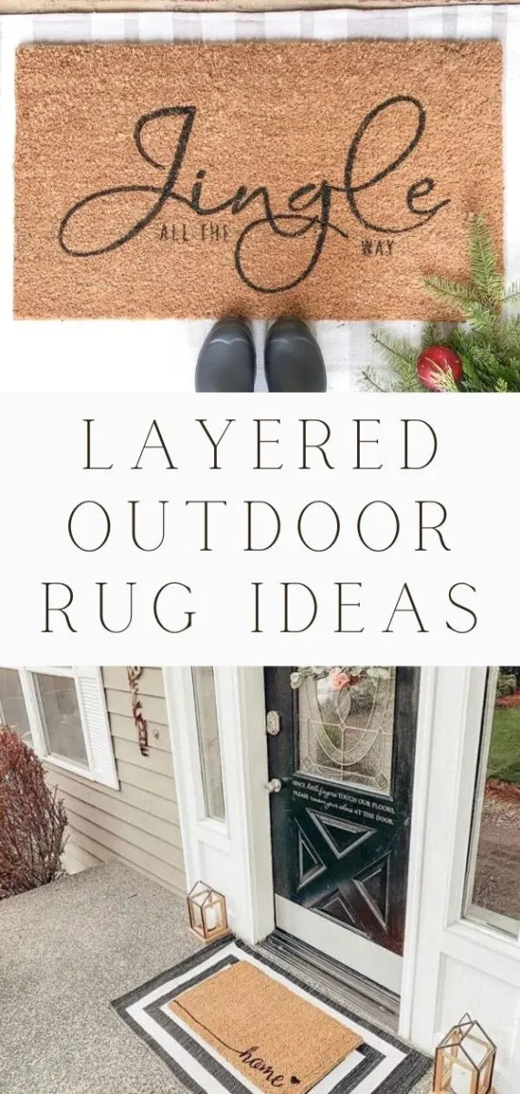 Layered outdoor rug ideas