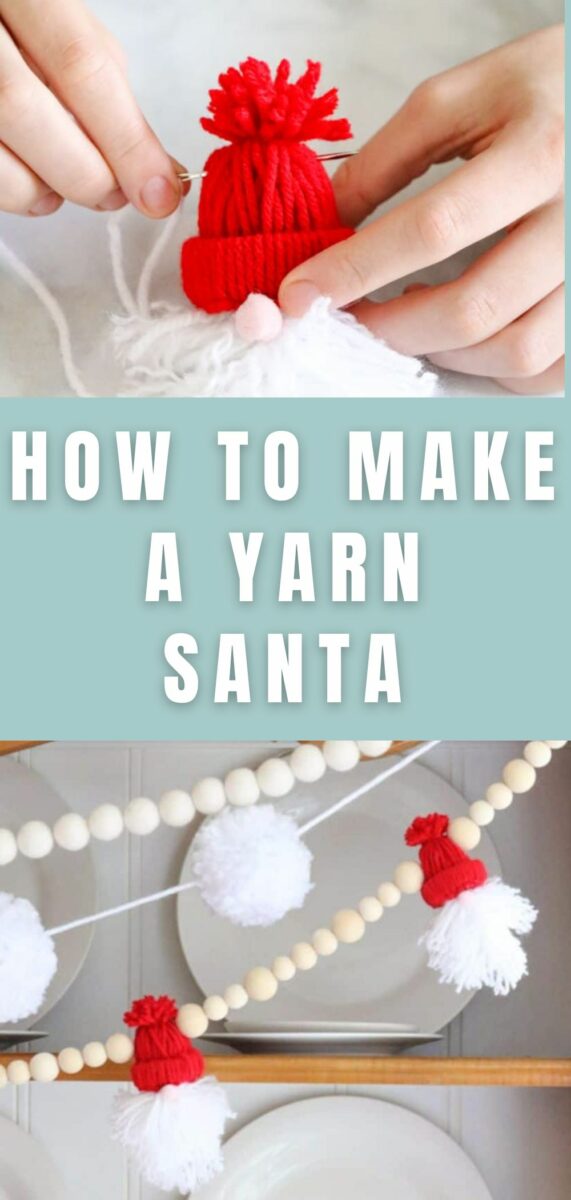 How to make a yarn Santa