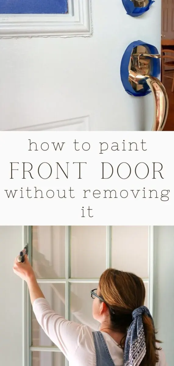 How to paint front door without removing it
