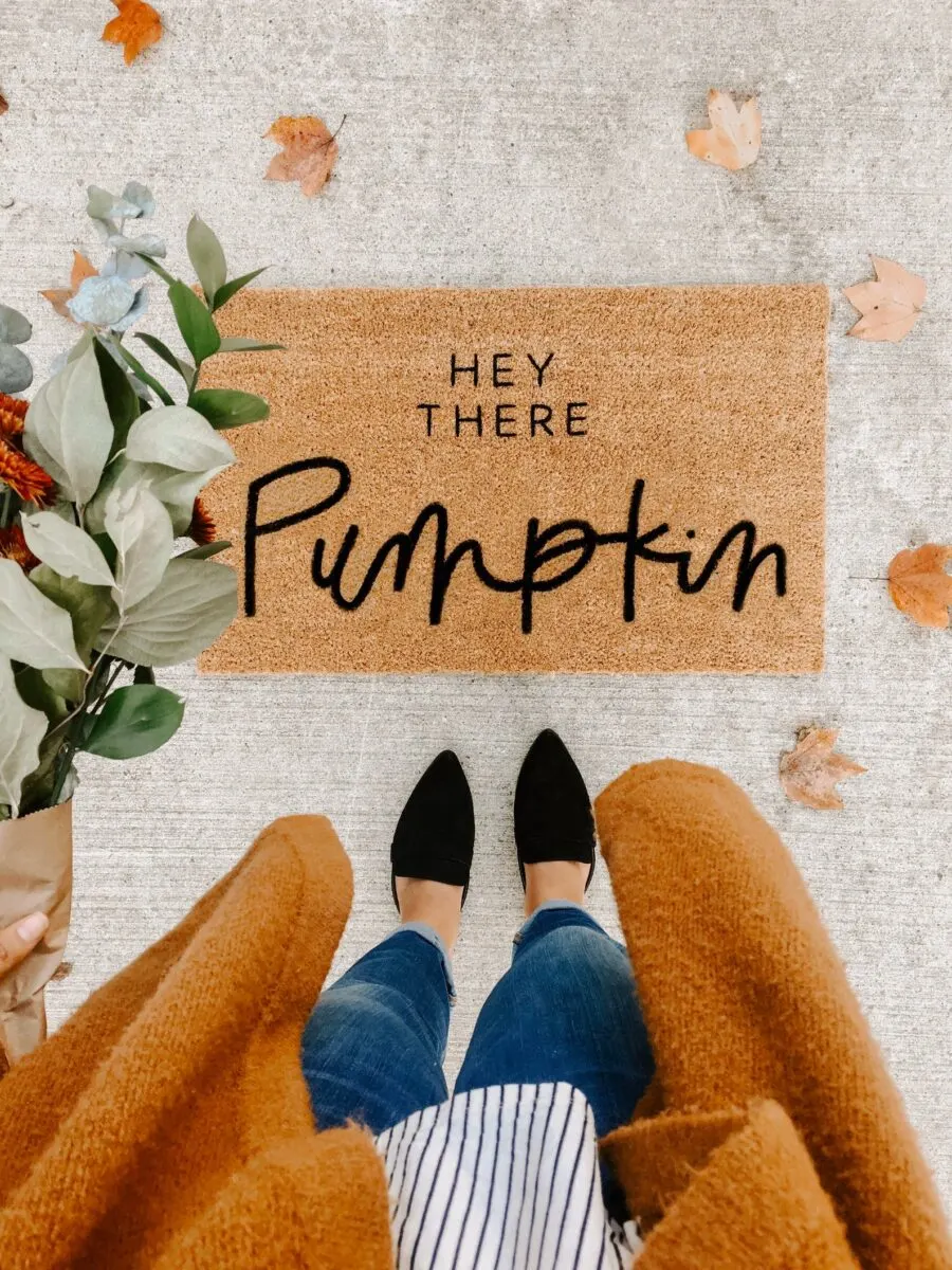 Hey there pumpkin doormat by Olive Creative Company