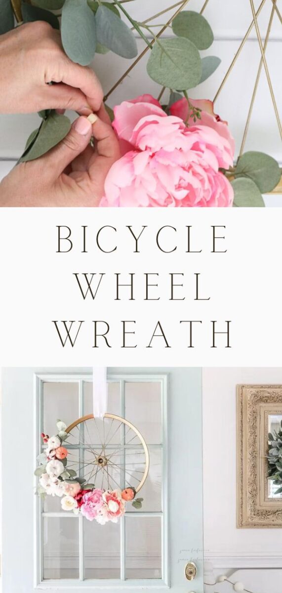 bicycle wheel wreath diy