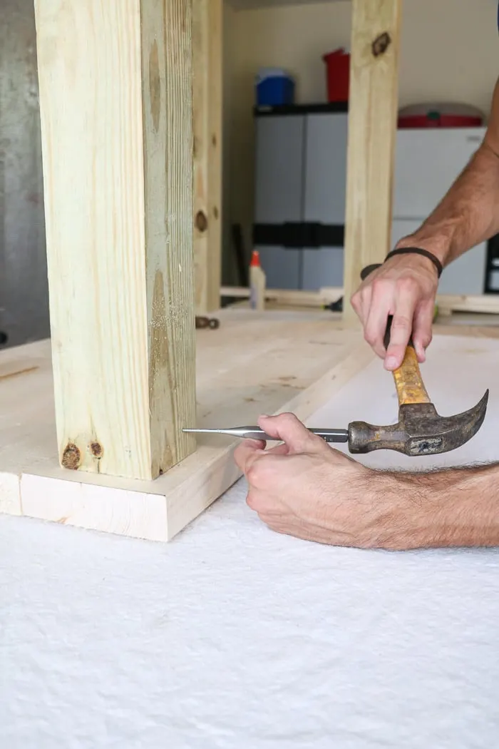 How to build a farmhouse table. Hammer in any nails.