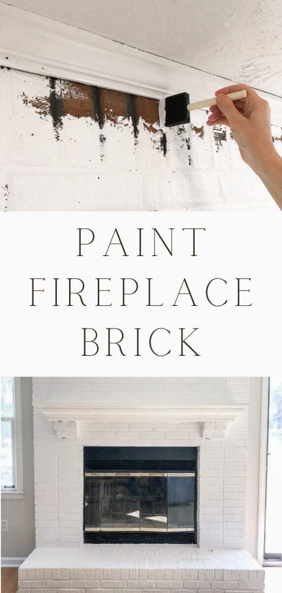 Painting fireplace brick white