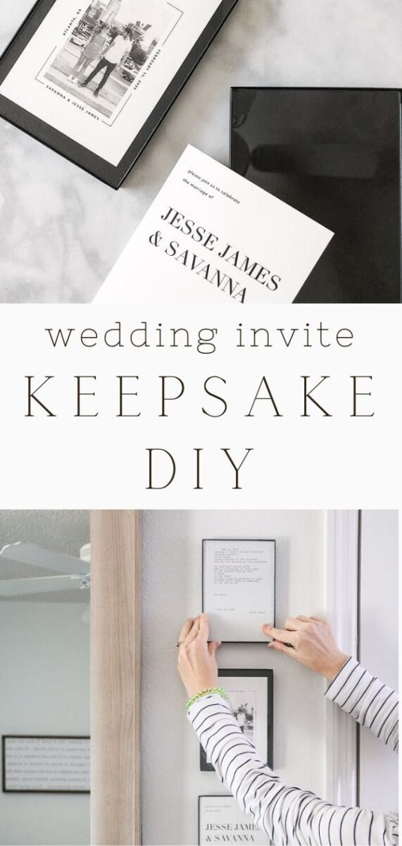 DIY Wedding Invitation Keepsake Idea