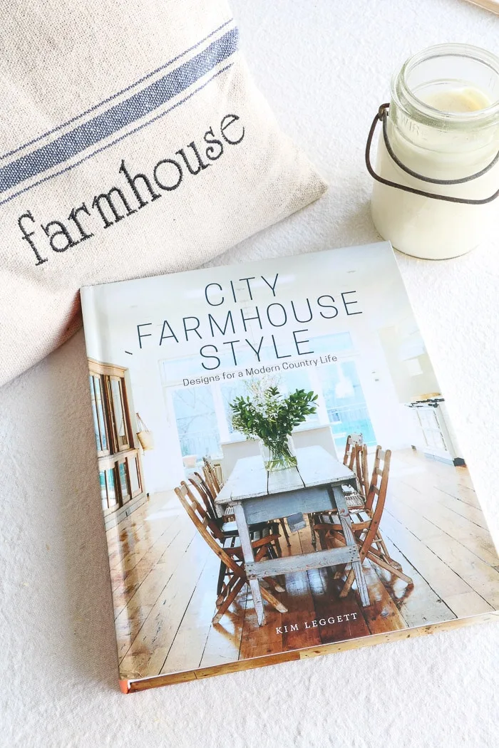 City Farmhouse Style by Kim Leggett.  This wonderful book filled with antique decorating advice.  Truly one of the best interior design book for beginners.