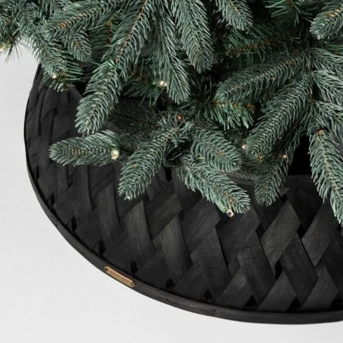 Christmas Tree Base Ideas with a Chic Black Tree Base from Target