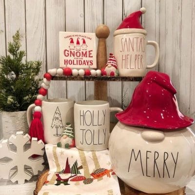 13 Festive Christmas Tiered Tray Ideas Using Rae Dunn