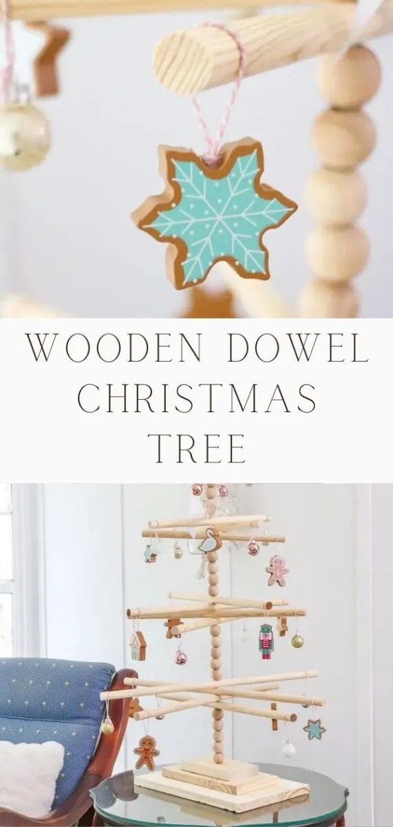 Wooden dowel Christmas tree