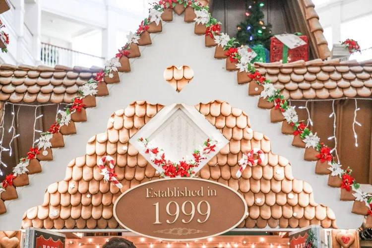 Victorian Christmas inspiration at Disney Grand Floridian with a gingerbread house.