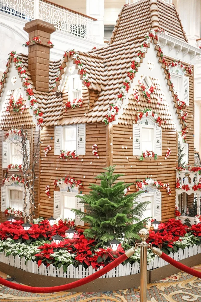 Victorian Christmas inspiration at Disney Grand Floridian with a gingerbread house.