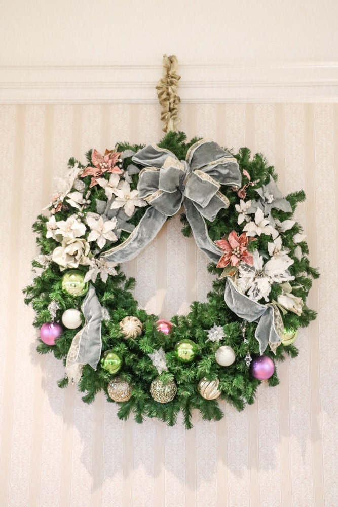 Victorian Christmas wreath decoration at Disney Grand Floridian