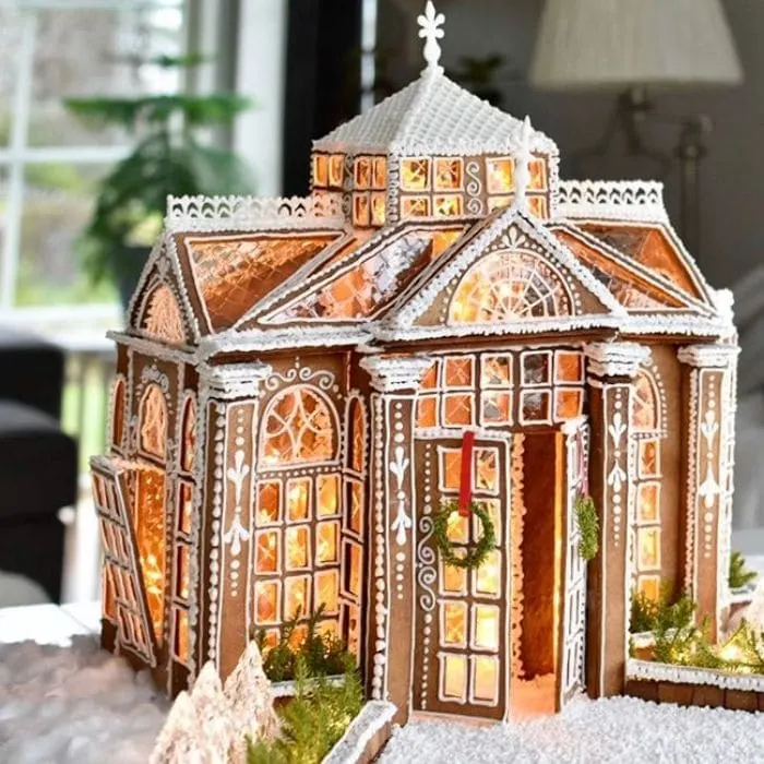 Decorating With Gingerbread Houses by Silverodlan with an exquisite gingerbread house