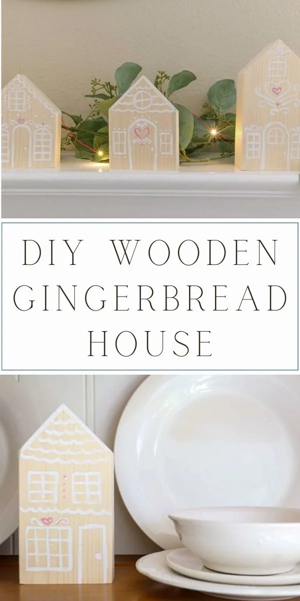 DIY wooden gingerbread house