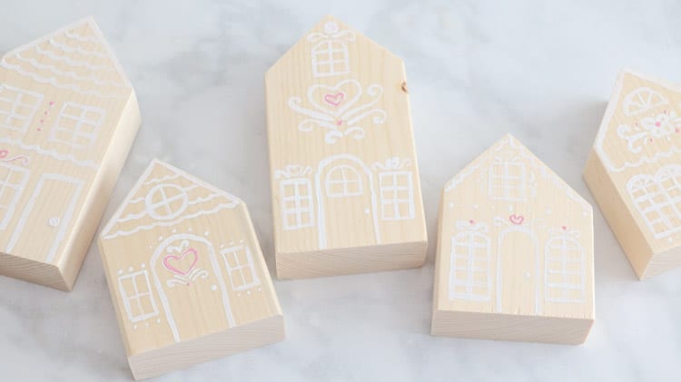 DIY Wood Valentine gingerbread house