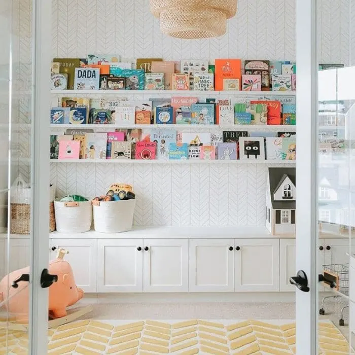 A reading area in a playroom by Sydney Gerten
