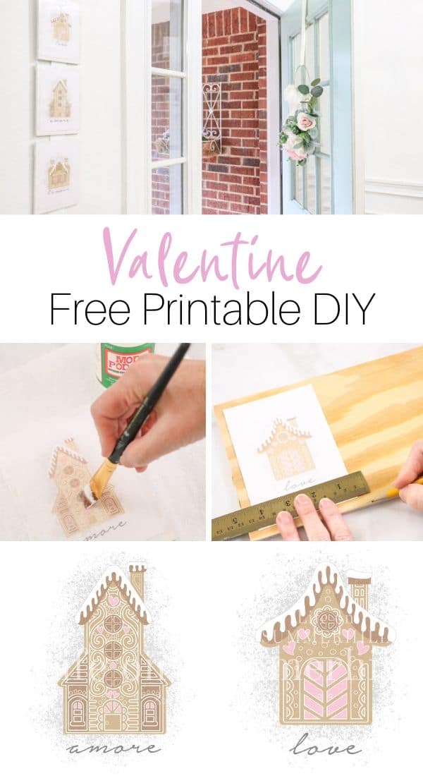 Valentine free printable art DIY