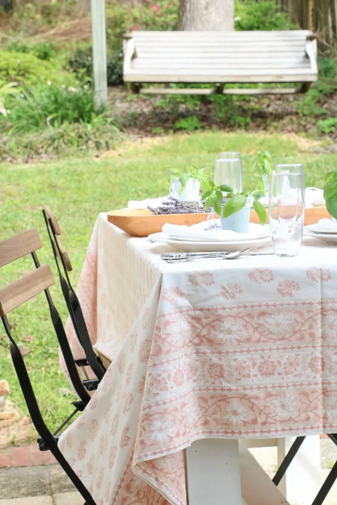 french country table setting idea for a great garden party