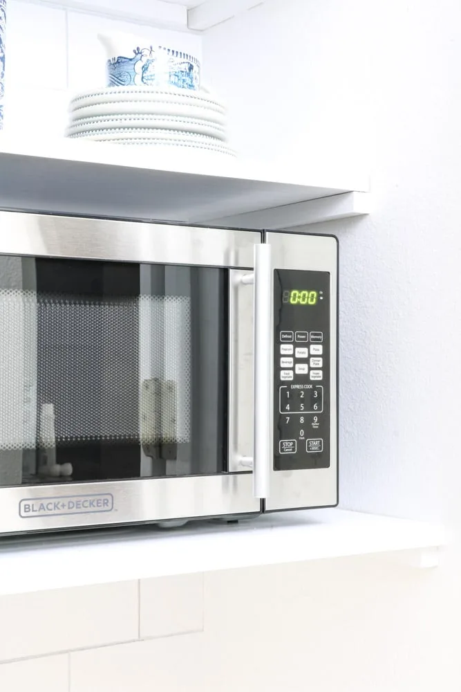 microwave in pantry