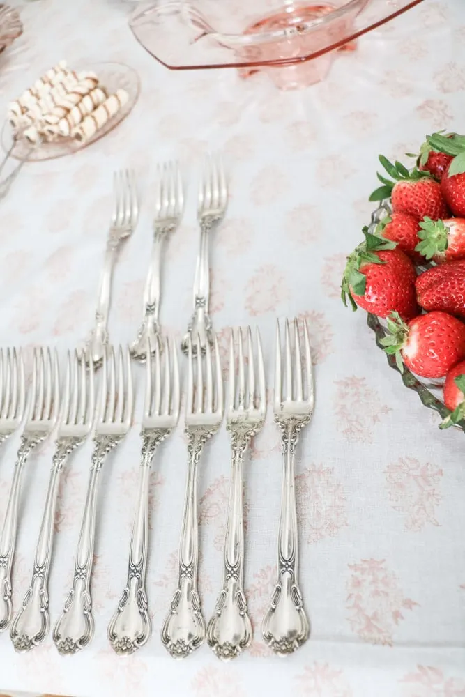 Silverware for a southern bridal shower