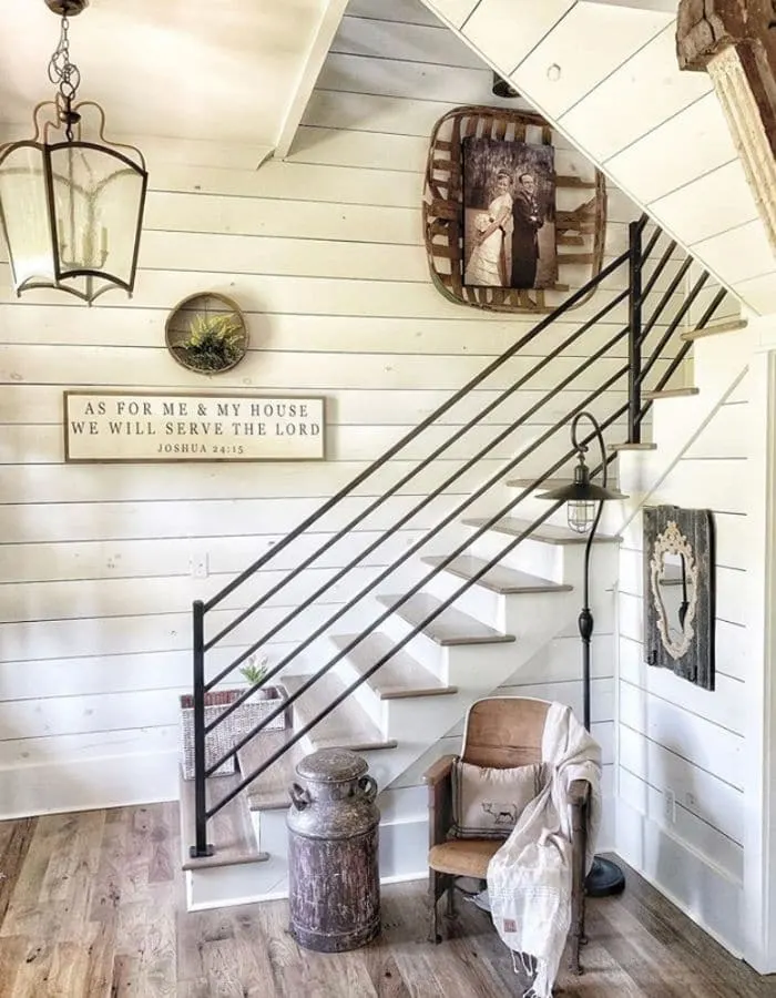 Sherwin Williams Alabaster painted on a shiplap wall by McPeters Farmhouse