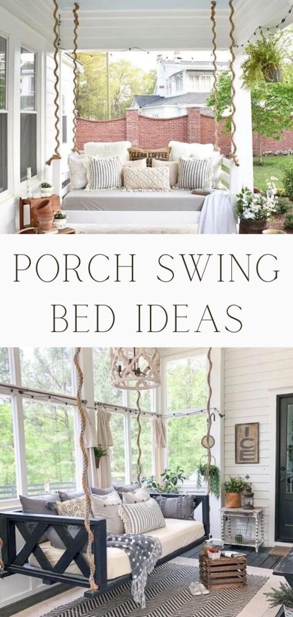 Porch swing bed ideas