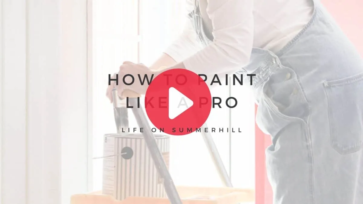 Youtube video on how to paint like a pro