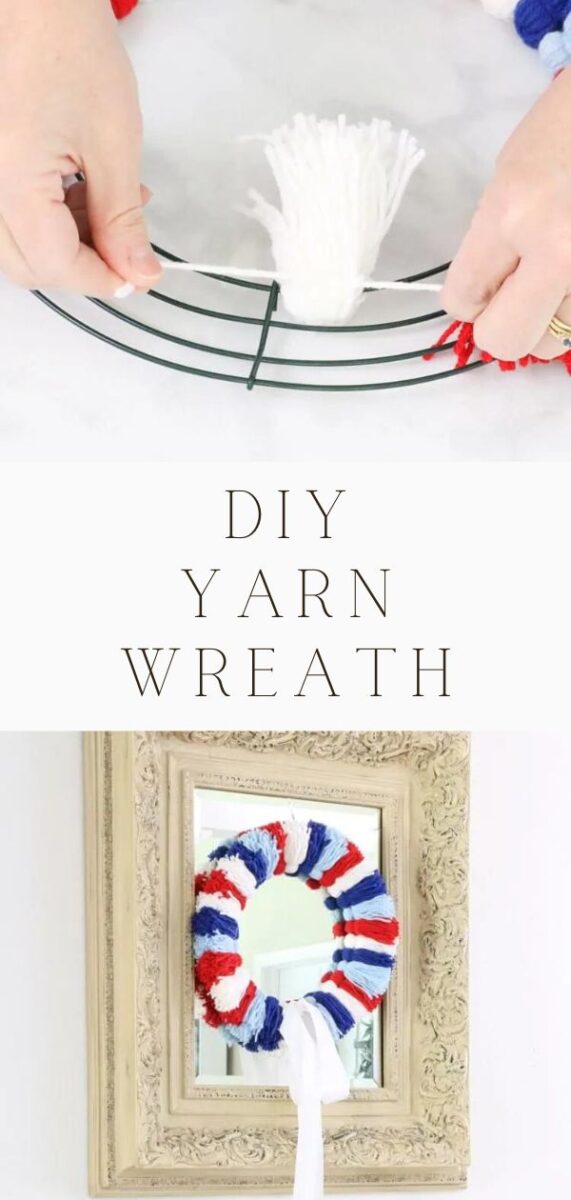 yarn wreath diy