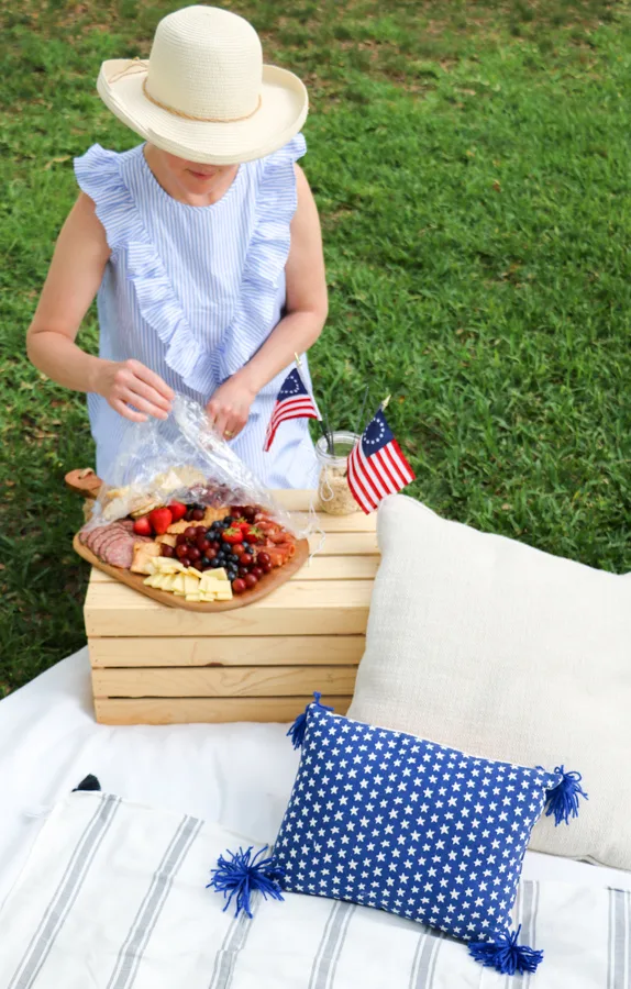 Picnic in the park for the 4th of July
