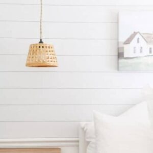 DIY basket pendant light
