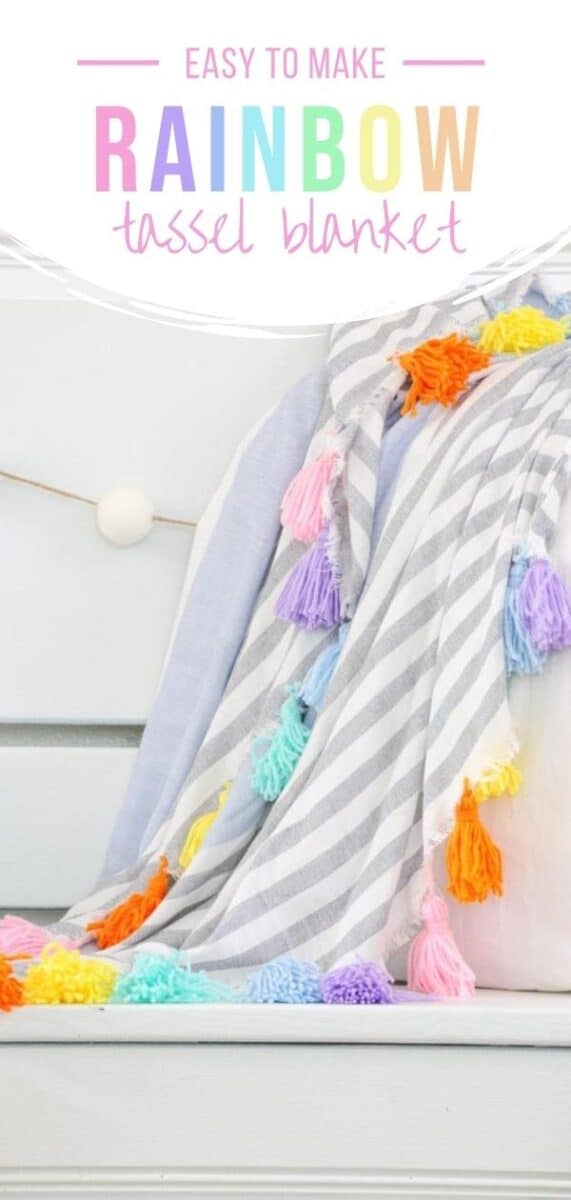 How to make yarn tassels for a rainbow blanket