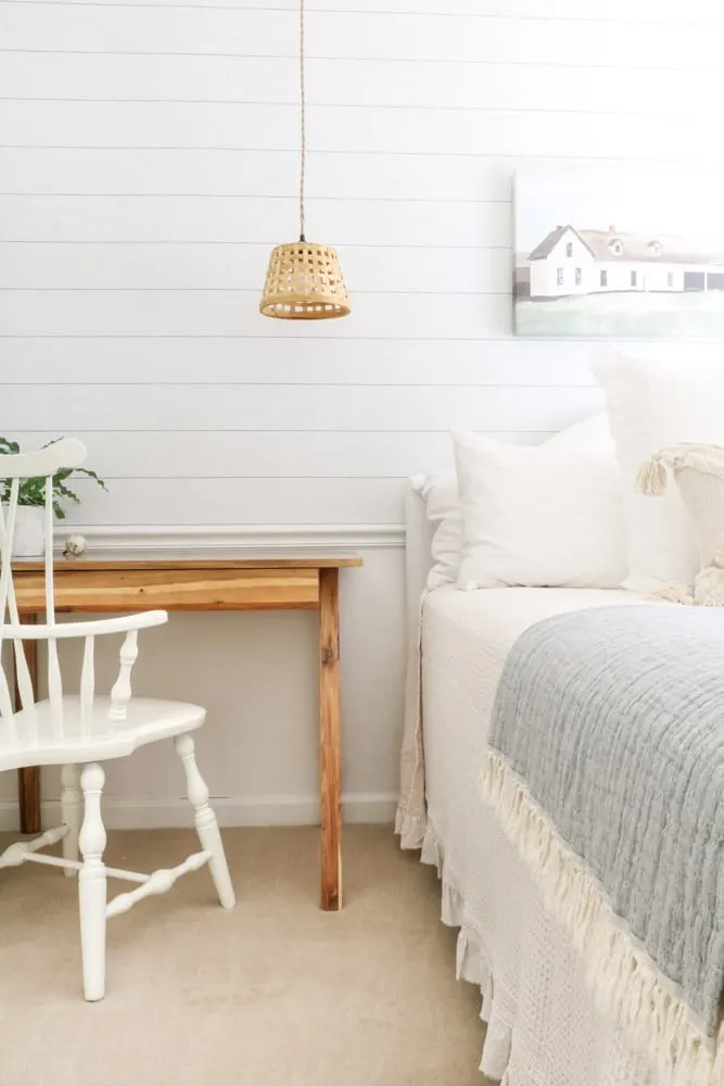 How to make an upholstered headboard from an old metal bed and bleached drop cloth