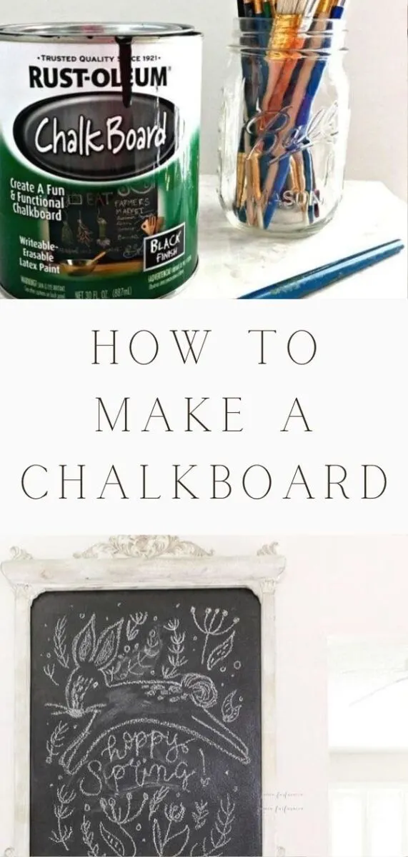 How to make a chalkboard from an old frame