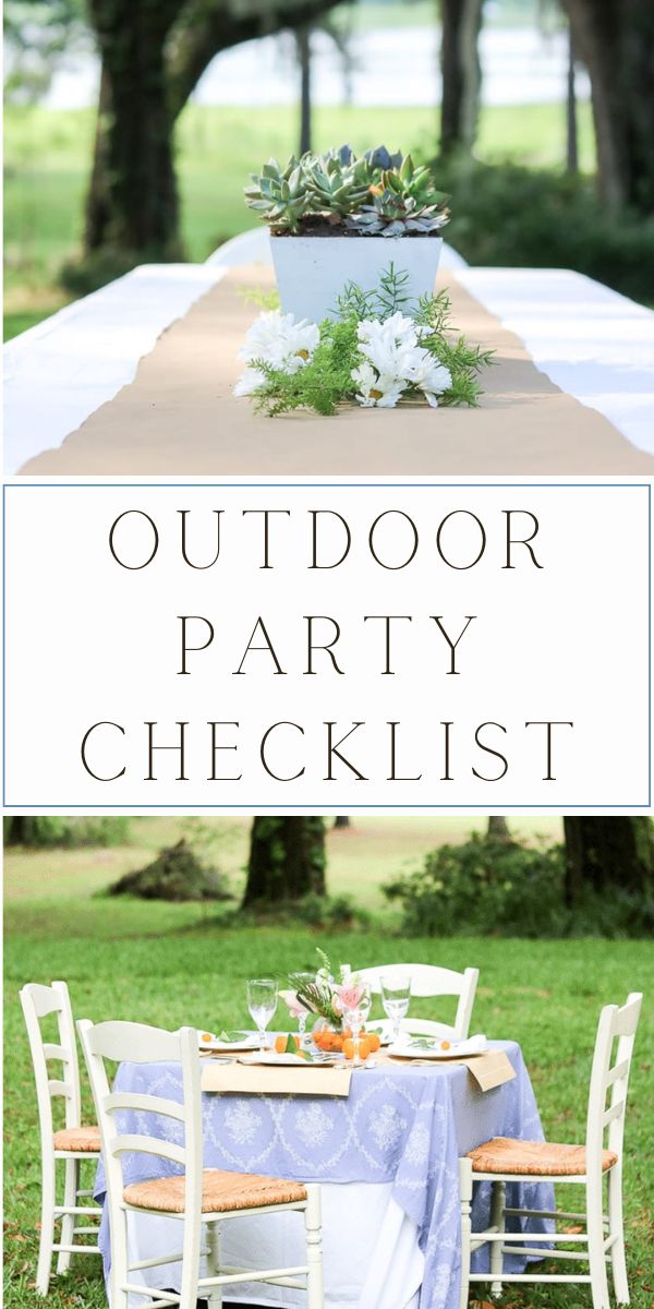 Outdoor Party Checklist Part 1