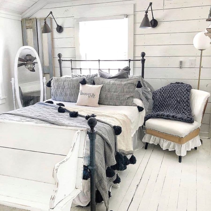 Cottage style small bedroom design by The Pickled Rose