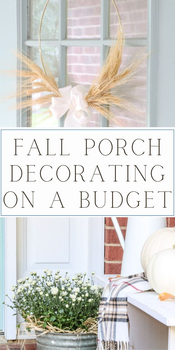 Fall porch decorating on a budget