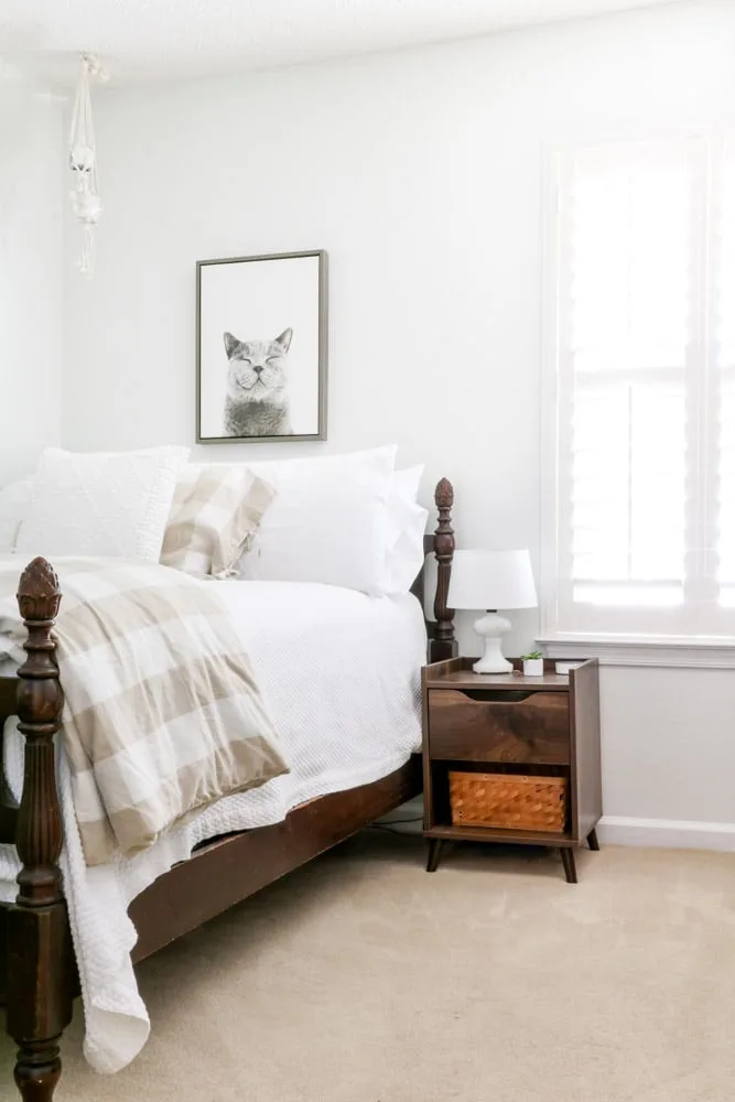 How to style a comforter on the foot of a bed