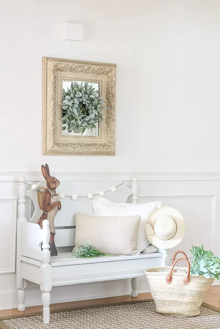 Decorating with wreaths on mirrors