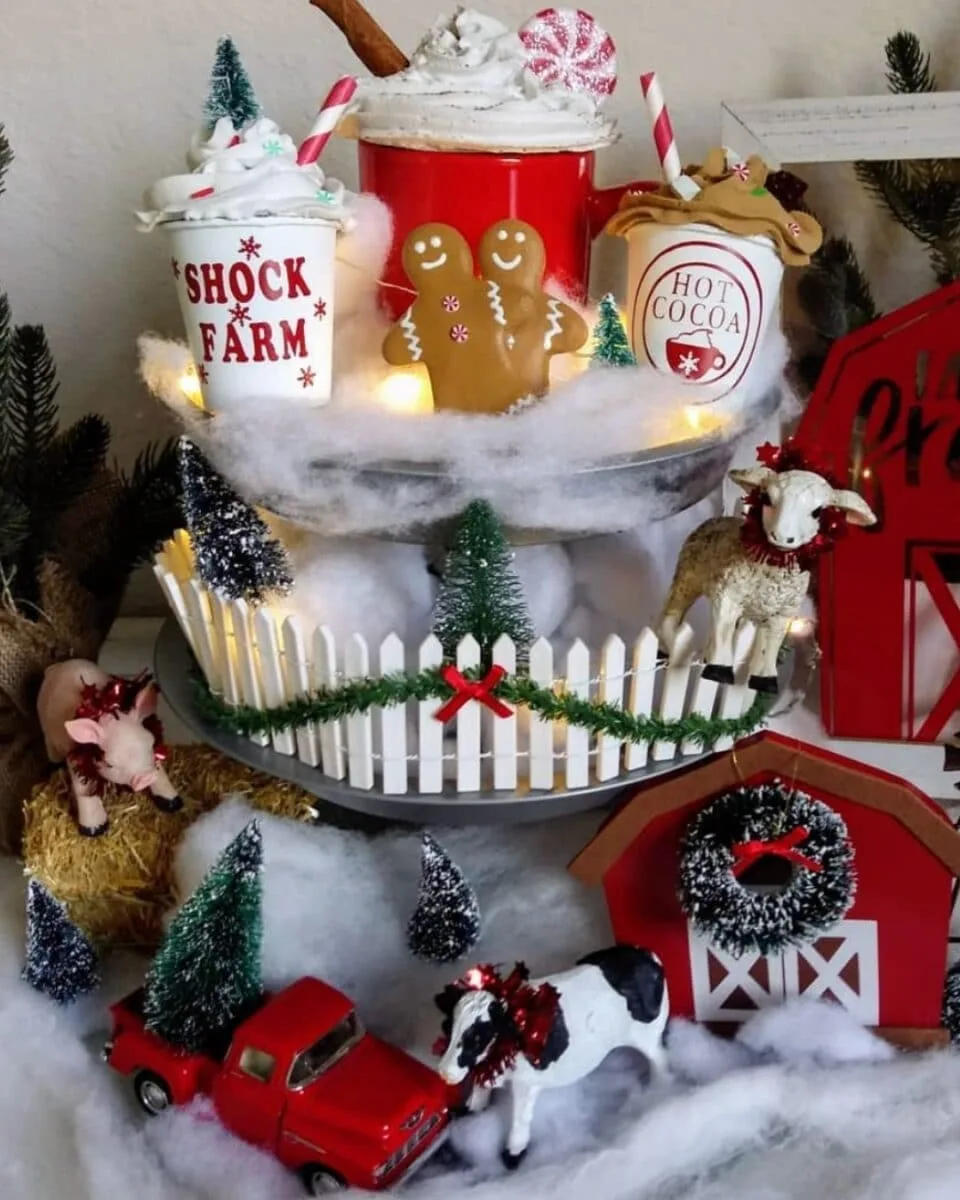 Christmas truck tiered tray by design.whip.cream.dreams