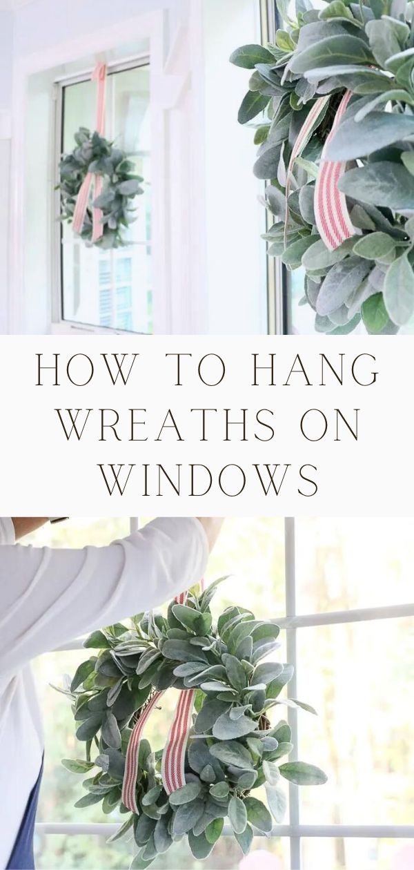 HOW TO HANG WREATHS ON WINDOWS WITH RIBBON