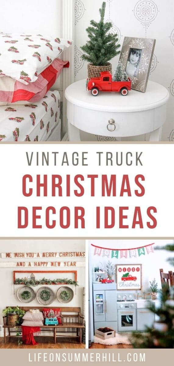 Vintage truck Christmas decor ideas