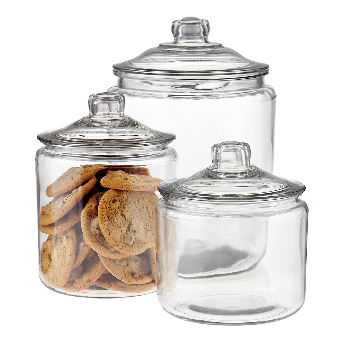 Glass cookie jar vintage farmhouse storage idea