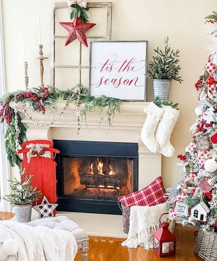 CHRISTMAS MANTEL IDEAS FROM FARMHOUSE TO RUSTIC