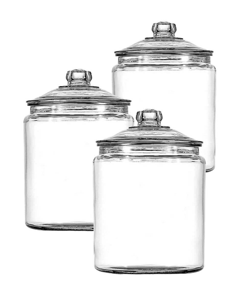 Vintage glass storage jars